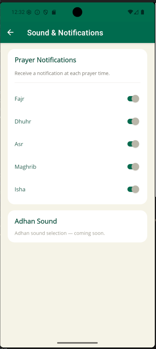 Notification settings